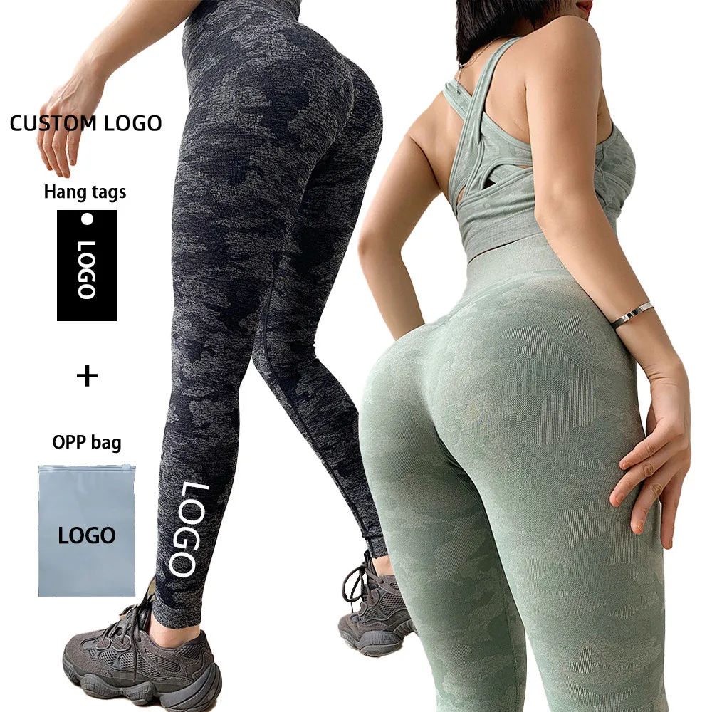 

New 7 colors camo seamless set camouflage yoga pants fitness sports bra gym workout sports suits for women