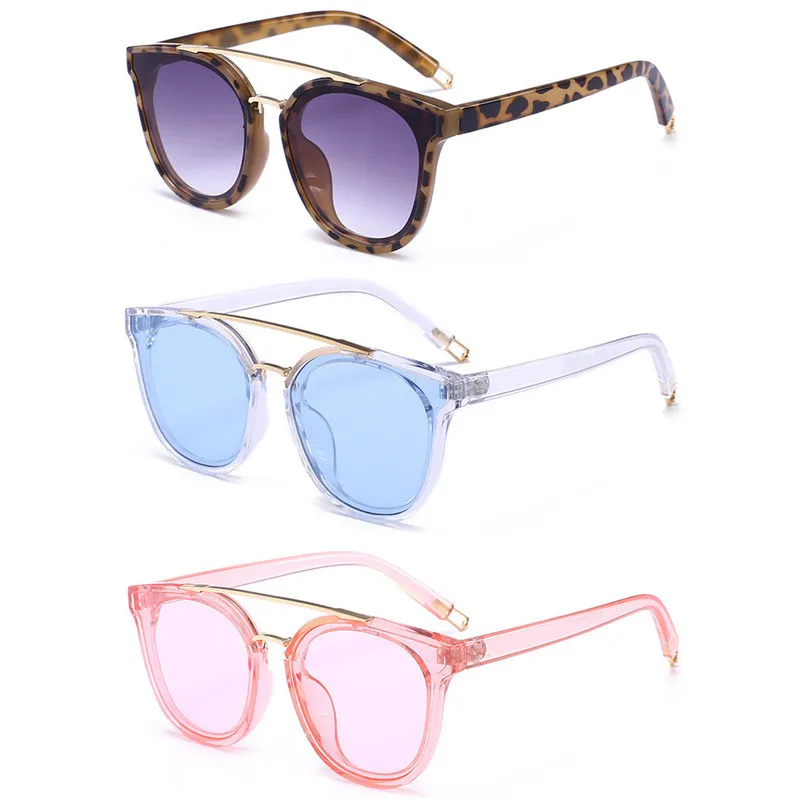 

WIIPU New fashion Korean children's sunglasses boys and girls trend double beam sunglasses transparent frame baby sunglasses