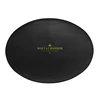 Restaurant Black Oval Double Layer Leather Placemat