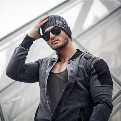 

Men's Loose Large Size Stand-up Collar Jacket Outdoor Washed Denim Jacket, Picture