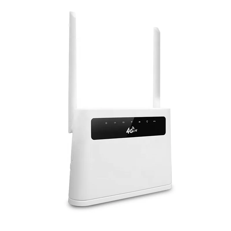 

300Mbps High Speed Transmission 3G Wireless LTE Mobile Hotspot 4G LTE CPE Wifi Router With SIM Card Slot., White