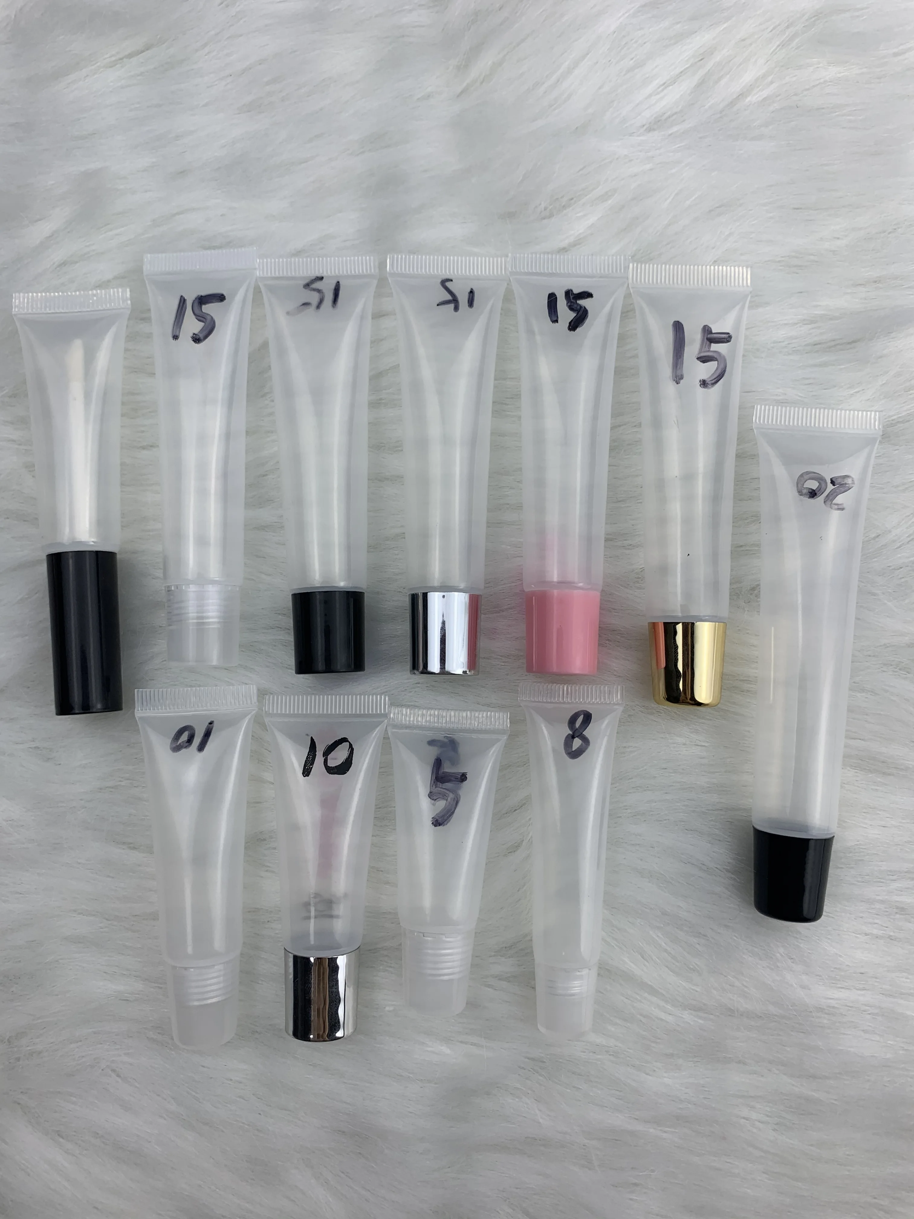 8ml And 15ml Custom Empty Squeeze Lipgloss Cosmetic Soft Transparent