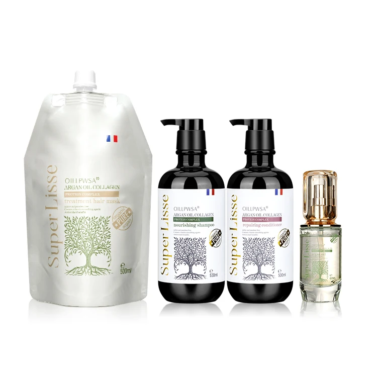 

Hot selling collagen Organic Argan Oil Hair Growth Nourishing Keratin Shampoo And Conditioner