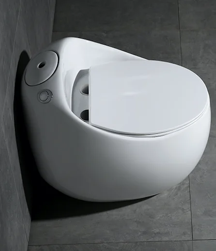 2020 brand new egg-shape wc one-piece siphonic hotel toilet commode