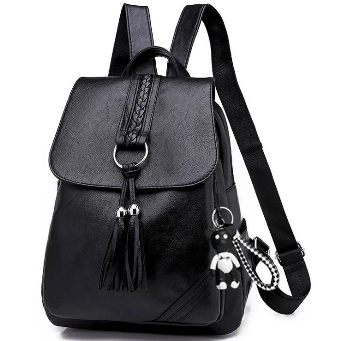 

2020 fashion lady leather college backpack bag