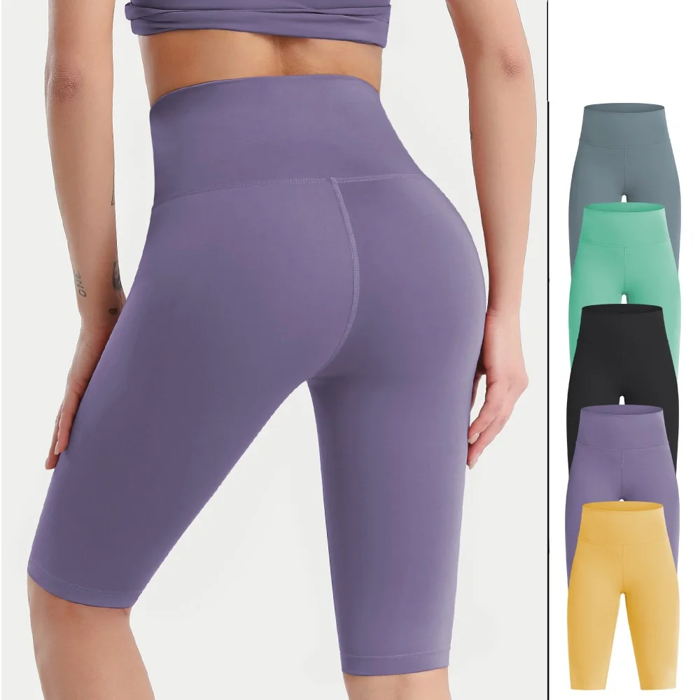 

Custom 2022 Nude Lulu Yoga Pants Biker Short High Waisted Quick Dry Running Workout Scrunch Butt Yoga Shorts