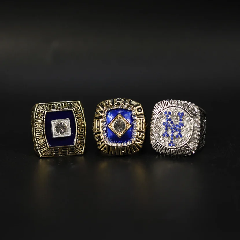 

Customized High quality 3pcs/set The MLB 1969 1986 2015 New York Mets Championship rings set champion ring