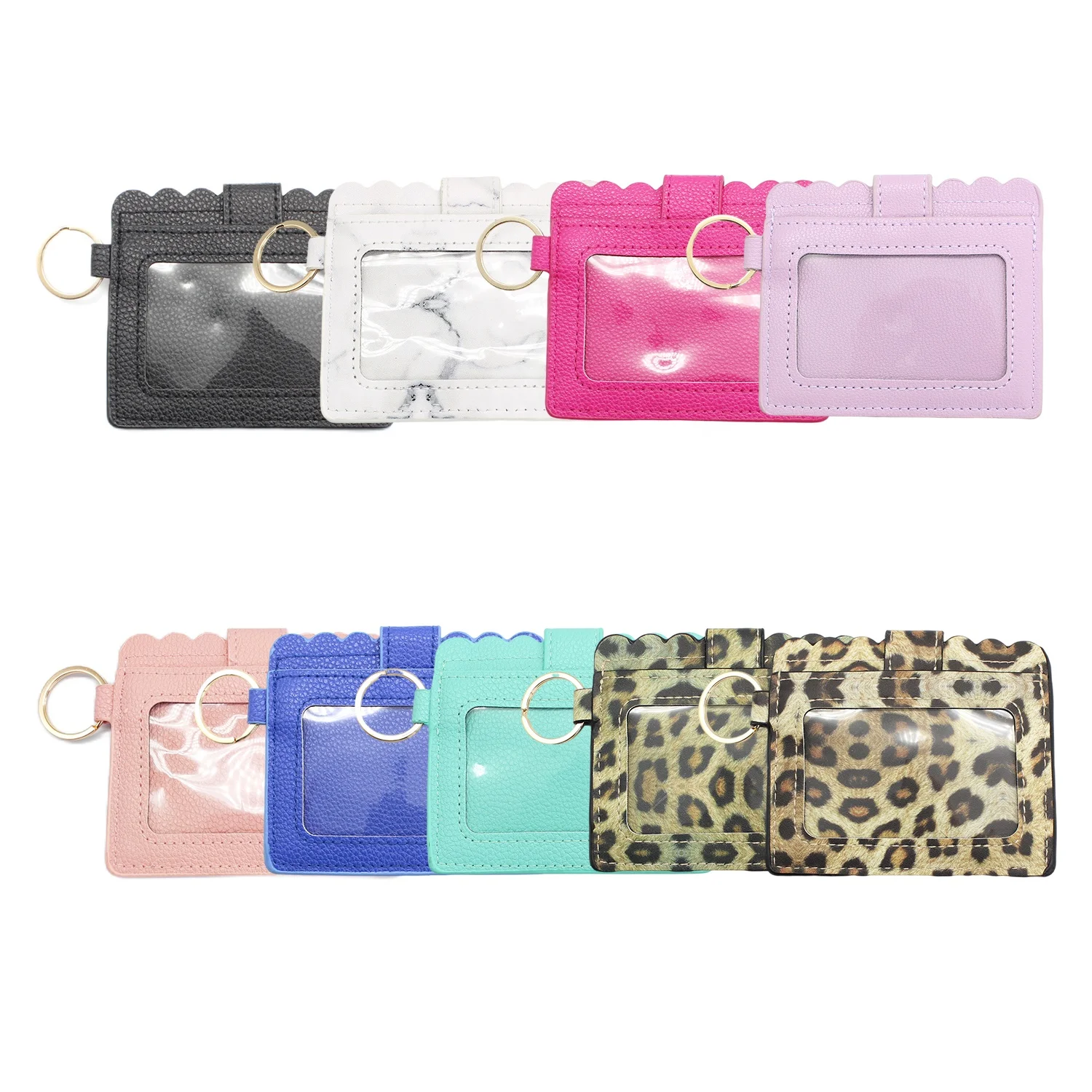 

In stock Wholesale Multiple Colors Printed Solid Color Card Bag Holder For Women Pu Leather Wallets