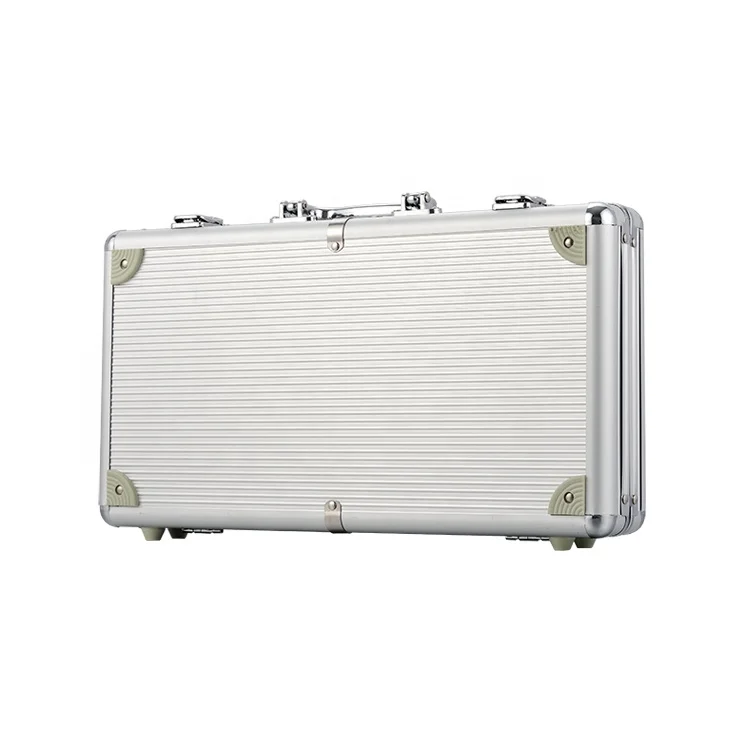 
Professional Manufacturer Customize Size Colors Aluminum hard Poker Chip case with Foam insert 