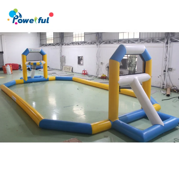 Commercial inflatable water floating basketball game PVC material inflatable basketball court