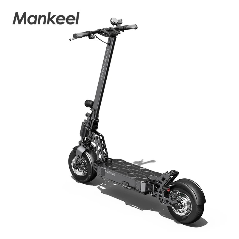 

2020 New Arrival Mercane MX60 2400W 60V 10Ah 11 Inch Air Shock Electric Scooter Dual Motor Wide Wheel Scooter, Black