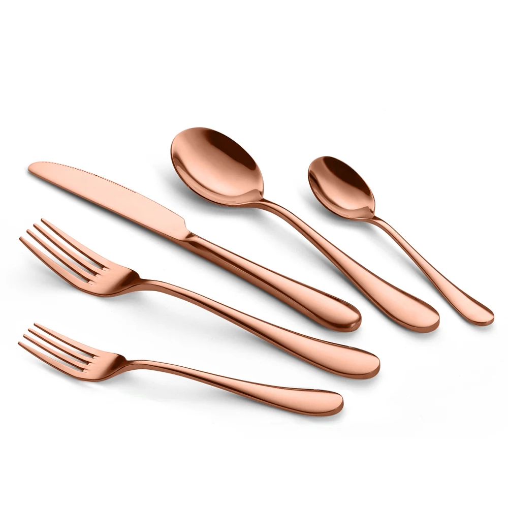 

Fast delivery restaurant wedding gold spoon fork knife teaspoon flatware sets stainless steel cutlery, Silver,black,rose gold,gold