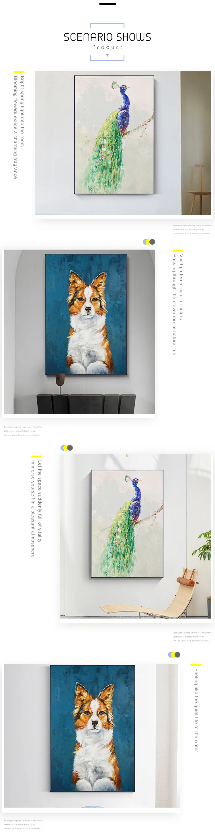 Painting Handmade Oil Painting Peacock on Canvas Abstract Picture Painted Modern Abstract Oil Painting Home Decor Art