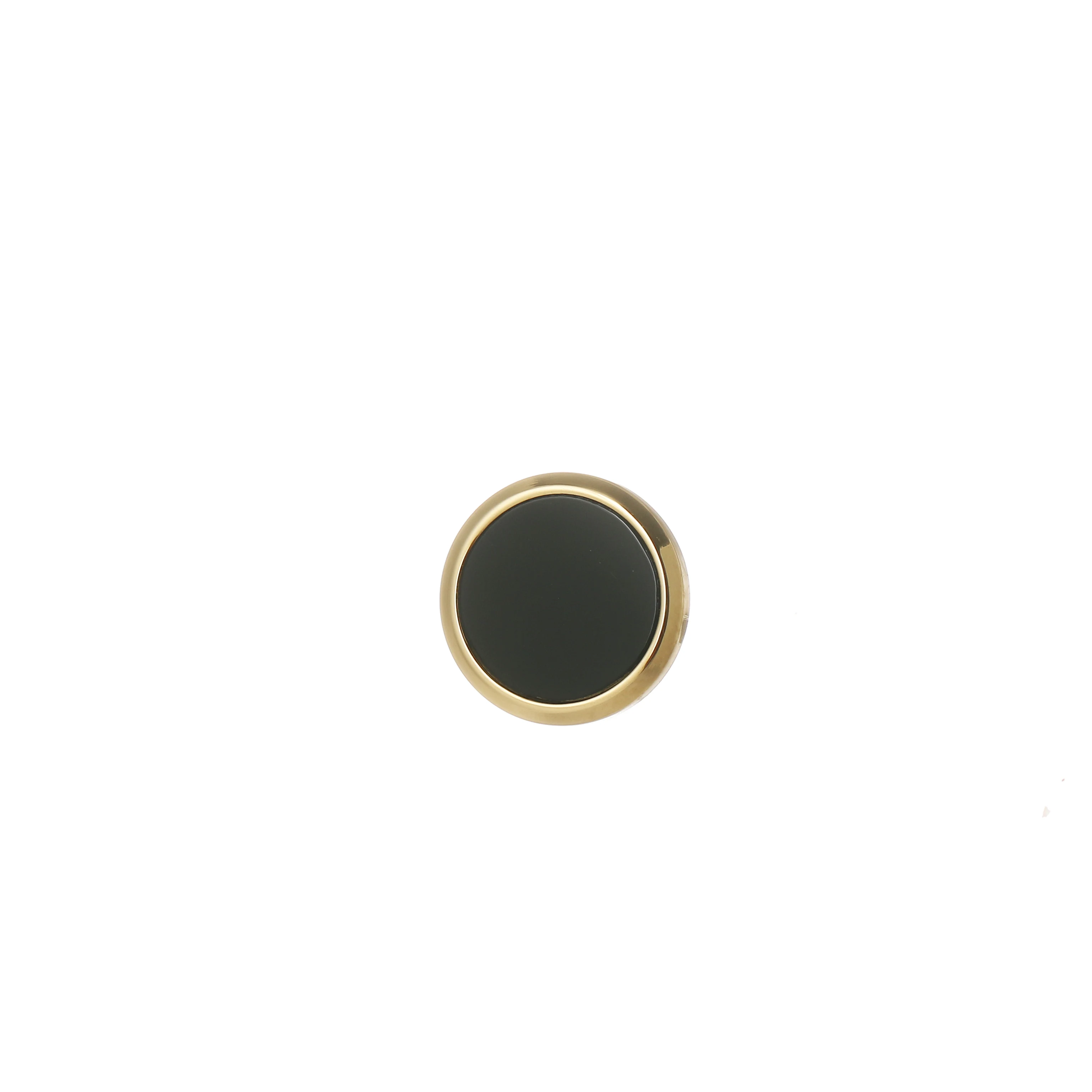

Designer Minimalist Simple Ladies 14K Gold Plated Black Round Stud Small Hoop Earrings Stainless Steel