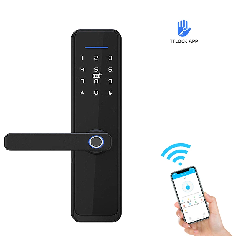 
Bluetooth APP Smart Fingerprint Door Lock Handles control remotely 