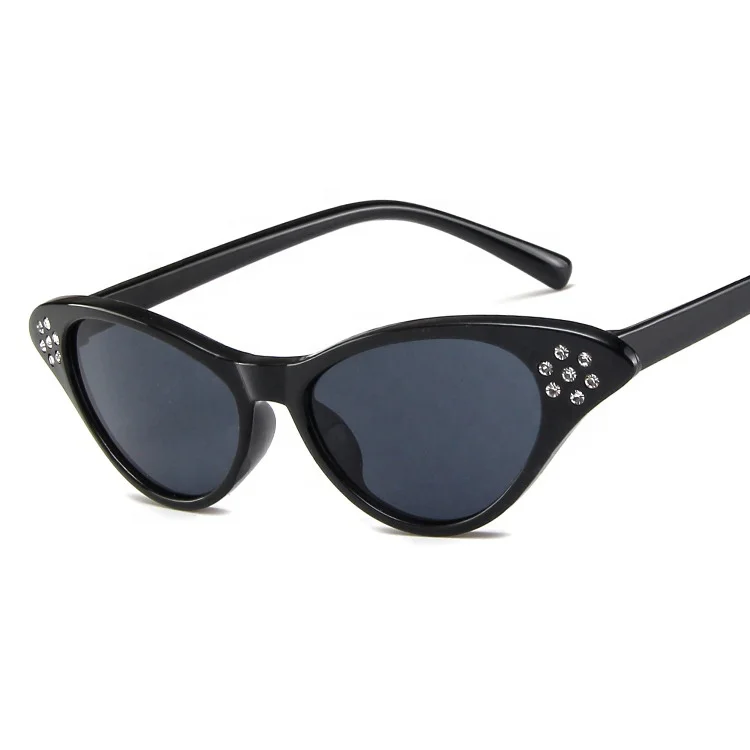 

DOISYER 2020 latest trendy children uv protection eye girls small cat eye diamond sunglasses kids