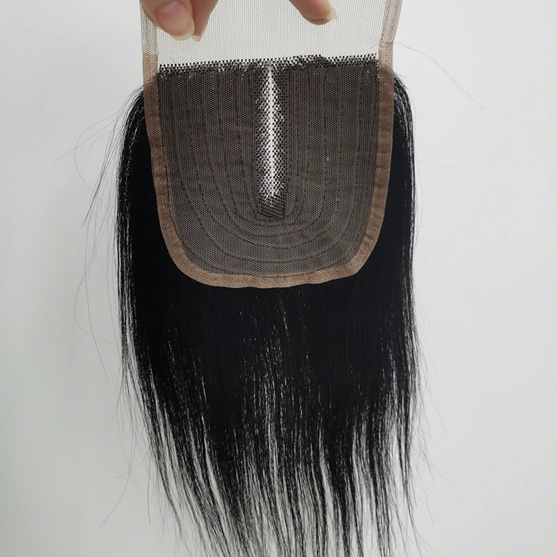 

Letsfly Machine Made brazilian hair closure Straight Human Hair 12inches 4x4 top closure Virgin Hair extension