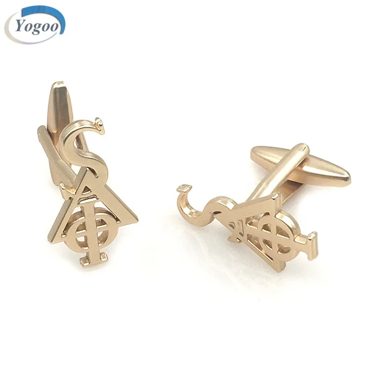 

Private Small MOQ Gold Plating Make Custom Zinc Alloy Metal Cufflinks, Customized