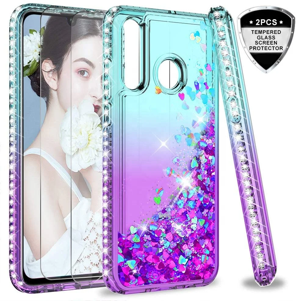 

Leyi Wholesale 3D Shockproof Case with Tempered Glass for Samsung Galaxy M30 Case Screen Protector[2 Pack