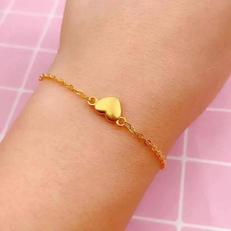 

Gold Plated Light Beads Four Leaf Clover Female Gold All Match Girl Open Bracelet Gold Plated Diamond Bracelet