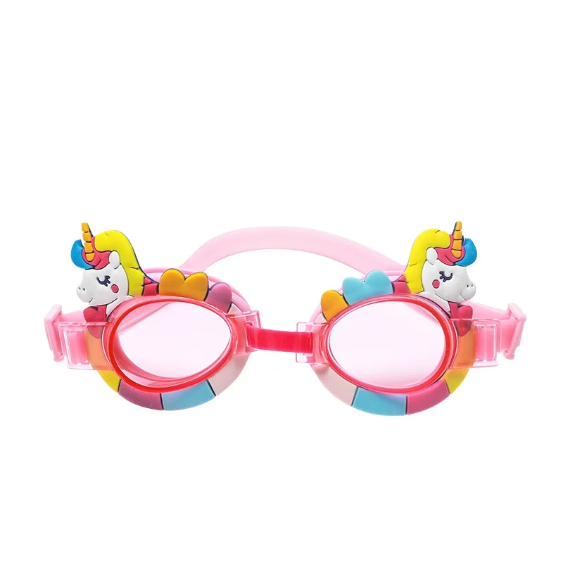 

Wave children swim glasses cartoon design rainbow unicorn waterproof anti-fog for kids swimming goggles, Black, pink, etc or customized