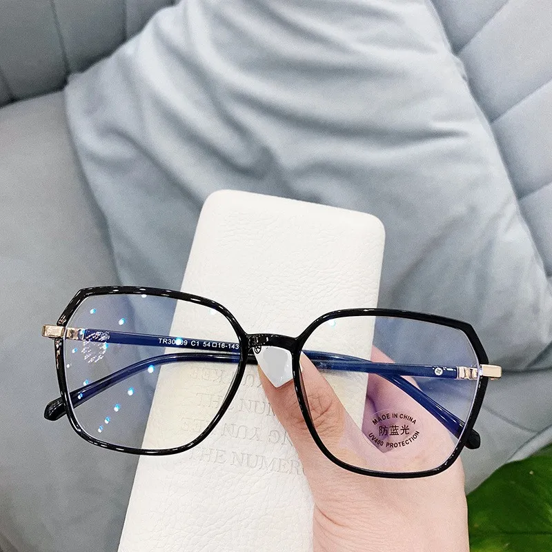 

New TR90 Optical Frame Anti-blue Light Glasses Fashion Polygon Sunglasses Frame Women