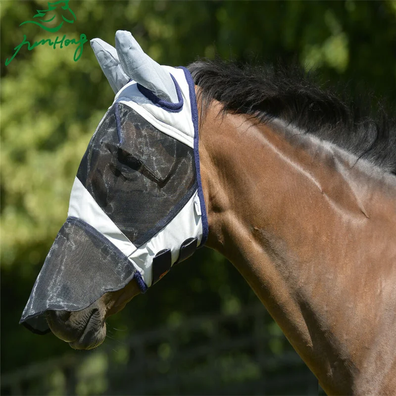 

New Product Standard Horse Fly Mask With O Ears, Customized