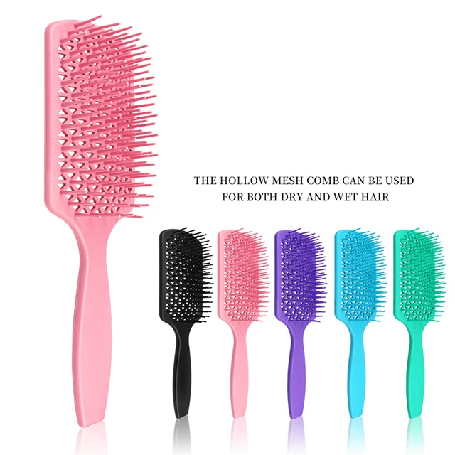 

Customizable logo mesh massage comb wet and dry dual-use hair tangled hair brush household hairdressing tool