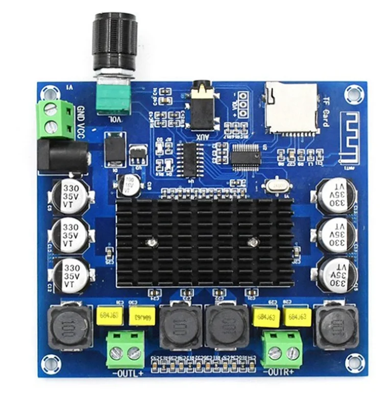 

XH-A314 BT 5.0 Tpa3116 100W+100W Digital Power Amplifier Board Stereo o Amp Module Support Tf Card