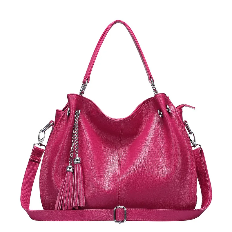

2021 Blue Fashion Latest design women handbag genuine leather tote bag shoulder bag for ladies, Customizable