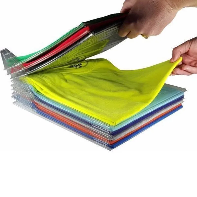 

Fold Clothing Organizer Shirt Folder Backpack T-shirt Document Closet Drawer Divider 10 Layer Clothes Storage Board Organizer
