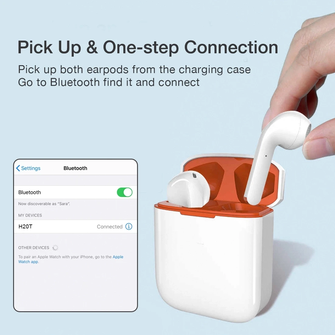 H20T Tws Bluetooth 5.0 Earphone for Iphone Xiaomi redmi honor H20T Noise Cancelling Earphone for Running Gym Sports Headset