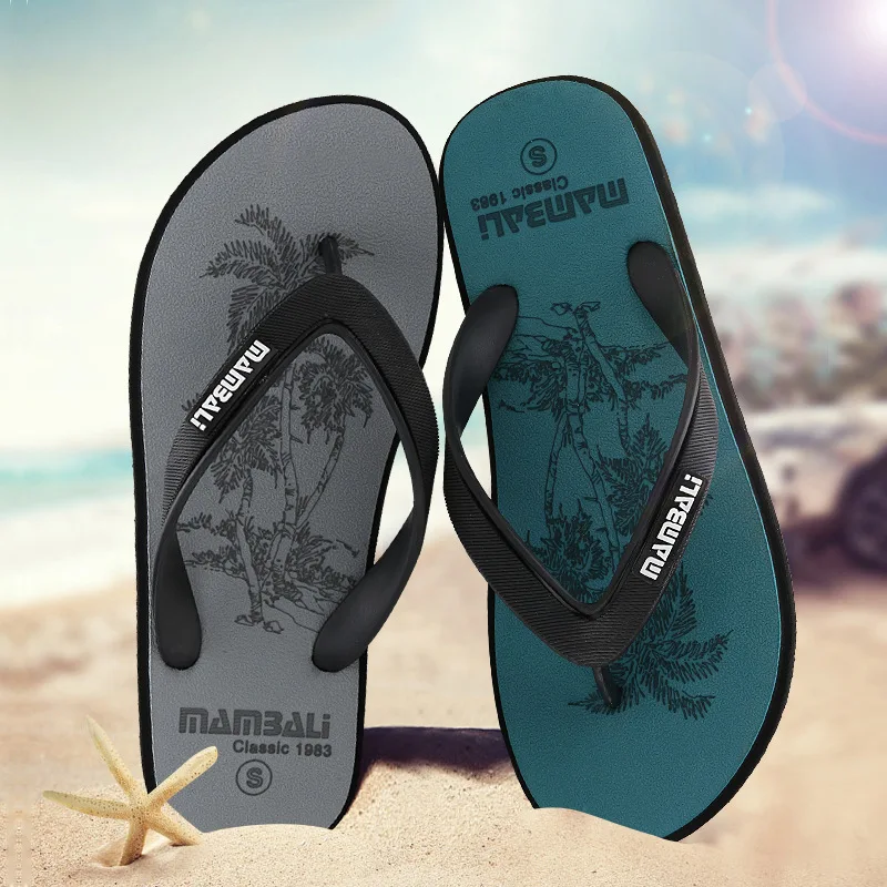 

new 2021 men's flip-flops clip toe cool procrastinate slippers flat comfortable non-slip rubber waterproof flip-flops