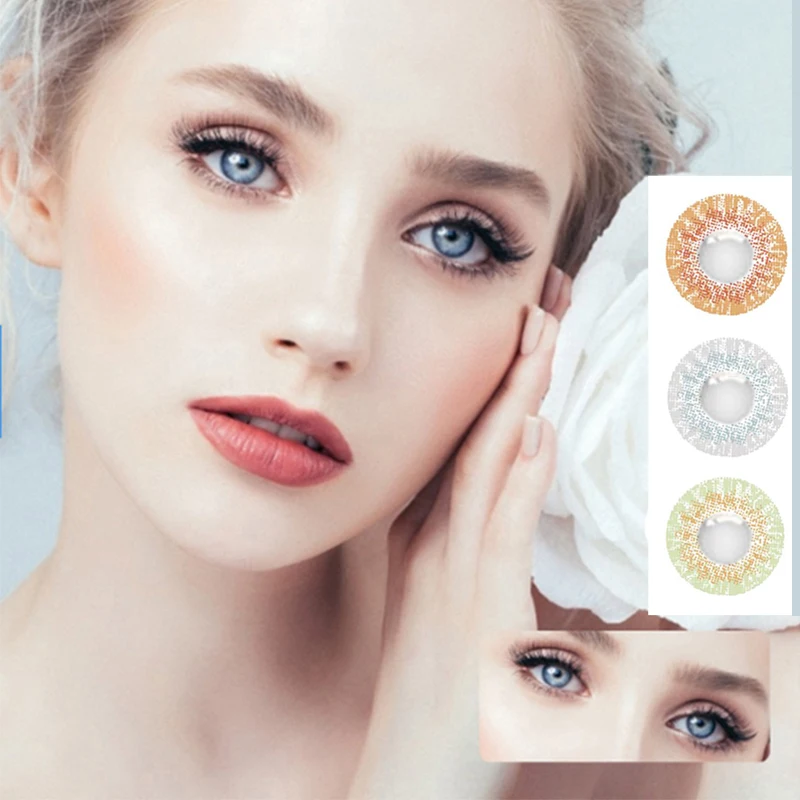 

Double Color Contact Lens Newest Wholesale Price Natural Eye Contacts Factory Colorful Contact Lenses For Women 2021, 3 colors