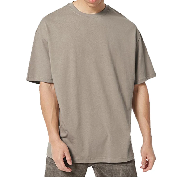 

Fashion street wear round neck men t-shirt Cotton loose fit little drop shoulder brand blank men t shirt oversized t-shirt