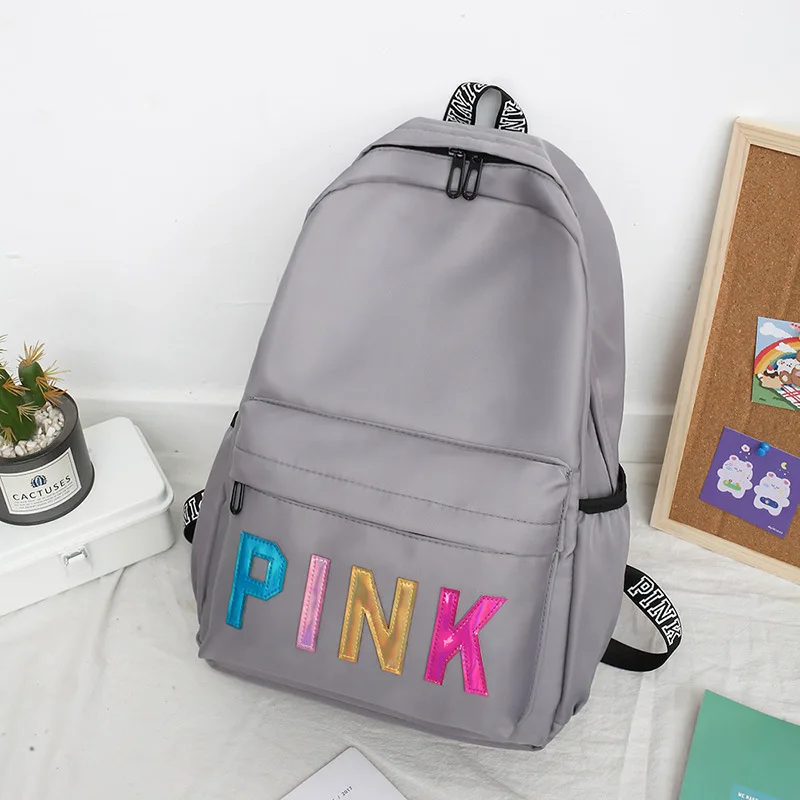 

wholesale college bags girls waterproof nylon pink sequin backpack women school bags, Black,rose,gray,blue,orange,pink