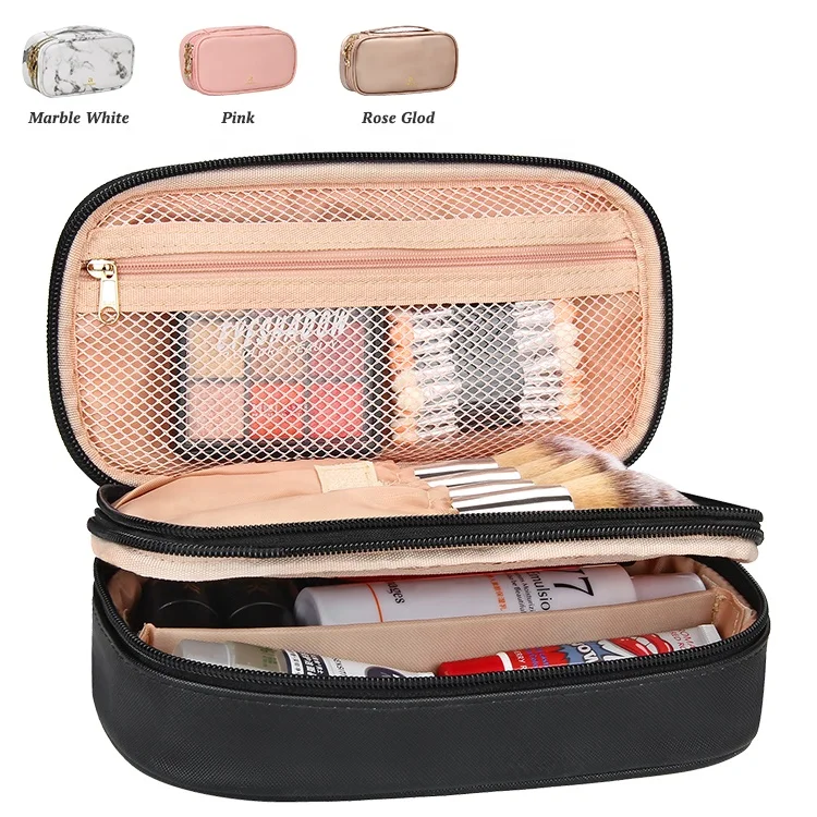 

Relavel Low MOQ Small Black Portable Travel Makeup Brush Set Bag Pouch