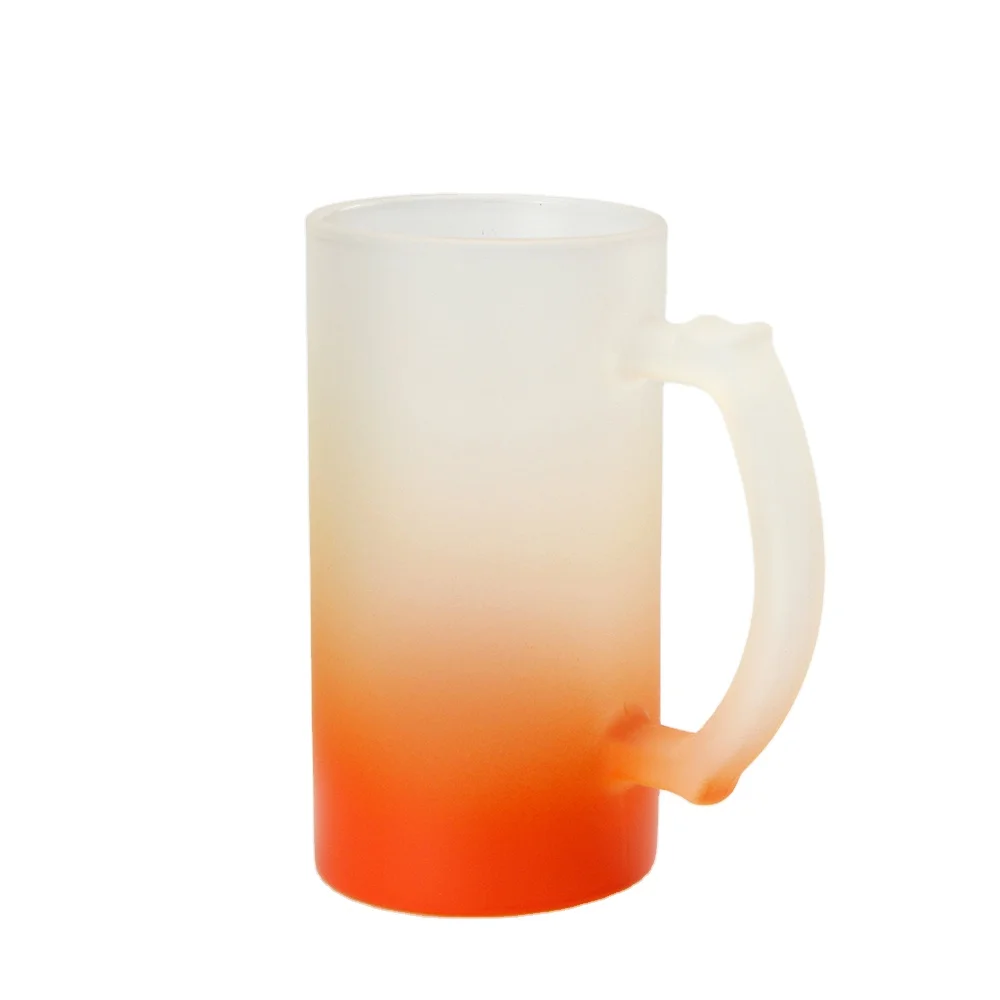 

Colorful Personalized 16oz Glass Mug Beer Cup with Handle Cup Beer Steins Glass Type