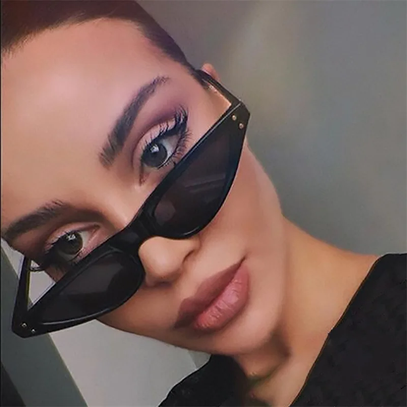 

new trends fashion sunglasses women vintage drops shaped small size cat eye sunglasses