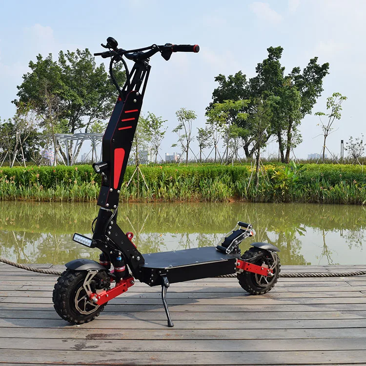 

Haoweige double-drive folding city electric scooter 60v large adult cross-country for men and women 11 inches, Read/bule