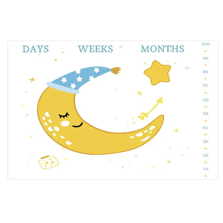 

Many pattern cartoon printed 2020 baby month milestone blanket for photography