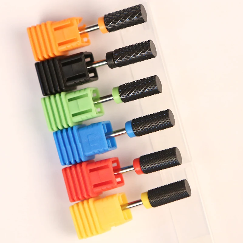 

Black Nail Gel Polishing Tool Electric Nail File Barrel Bit Ceramic Nail Drill Bit