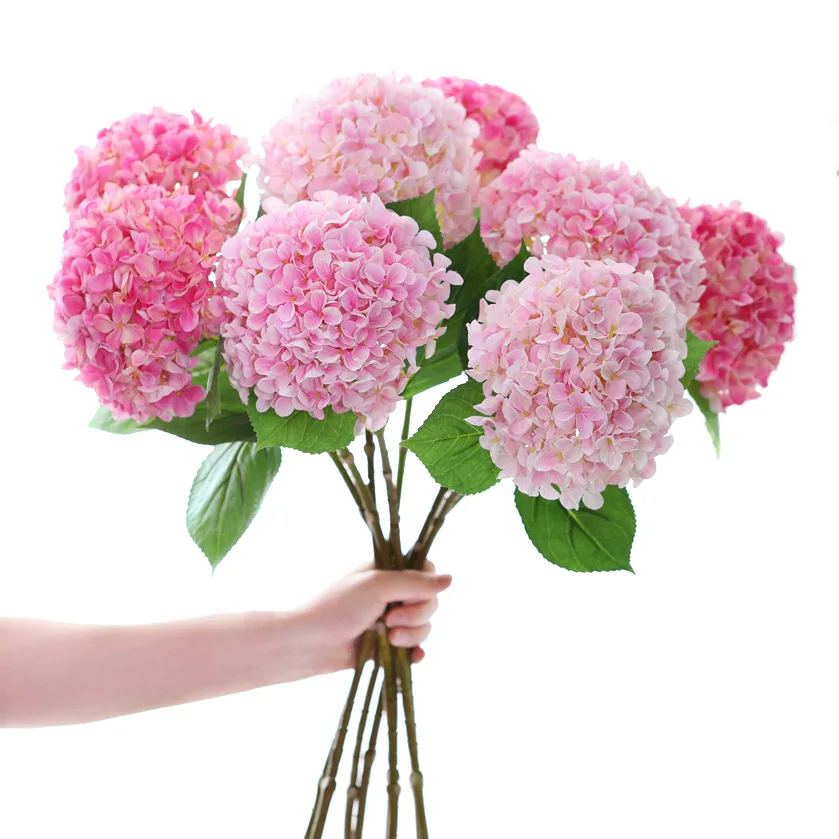 

High end silk hydrangeas flowers single stem hydrangea artificial flower for wedding