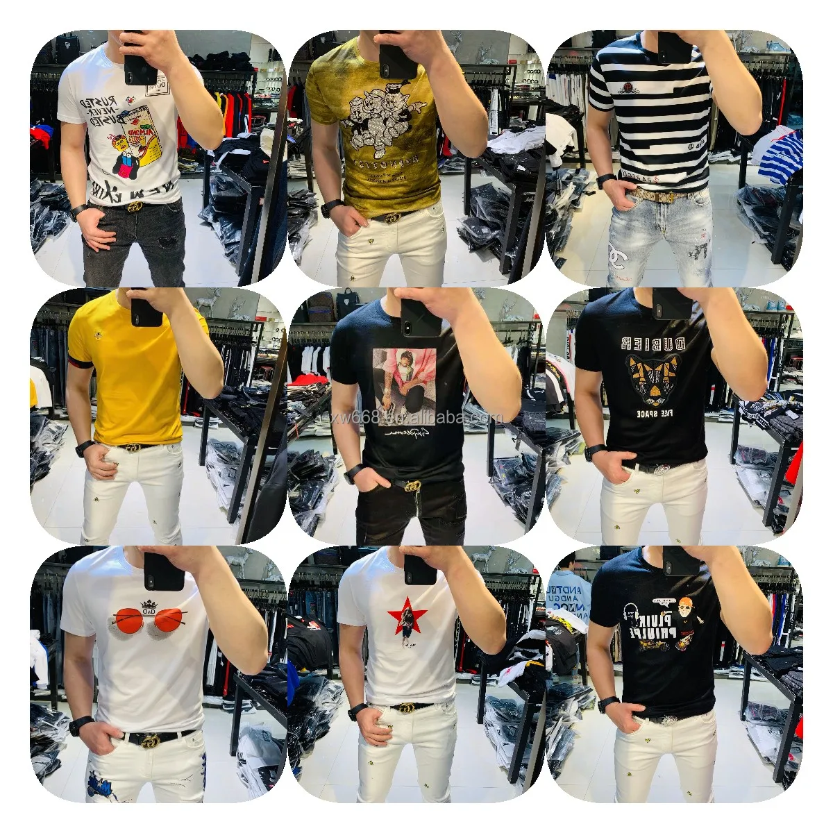 

2022 New high quality hot selling men's hip hop T-shirt quality loose men's short sleeve T-shirt factory wholesale, Customized color