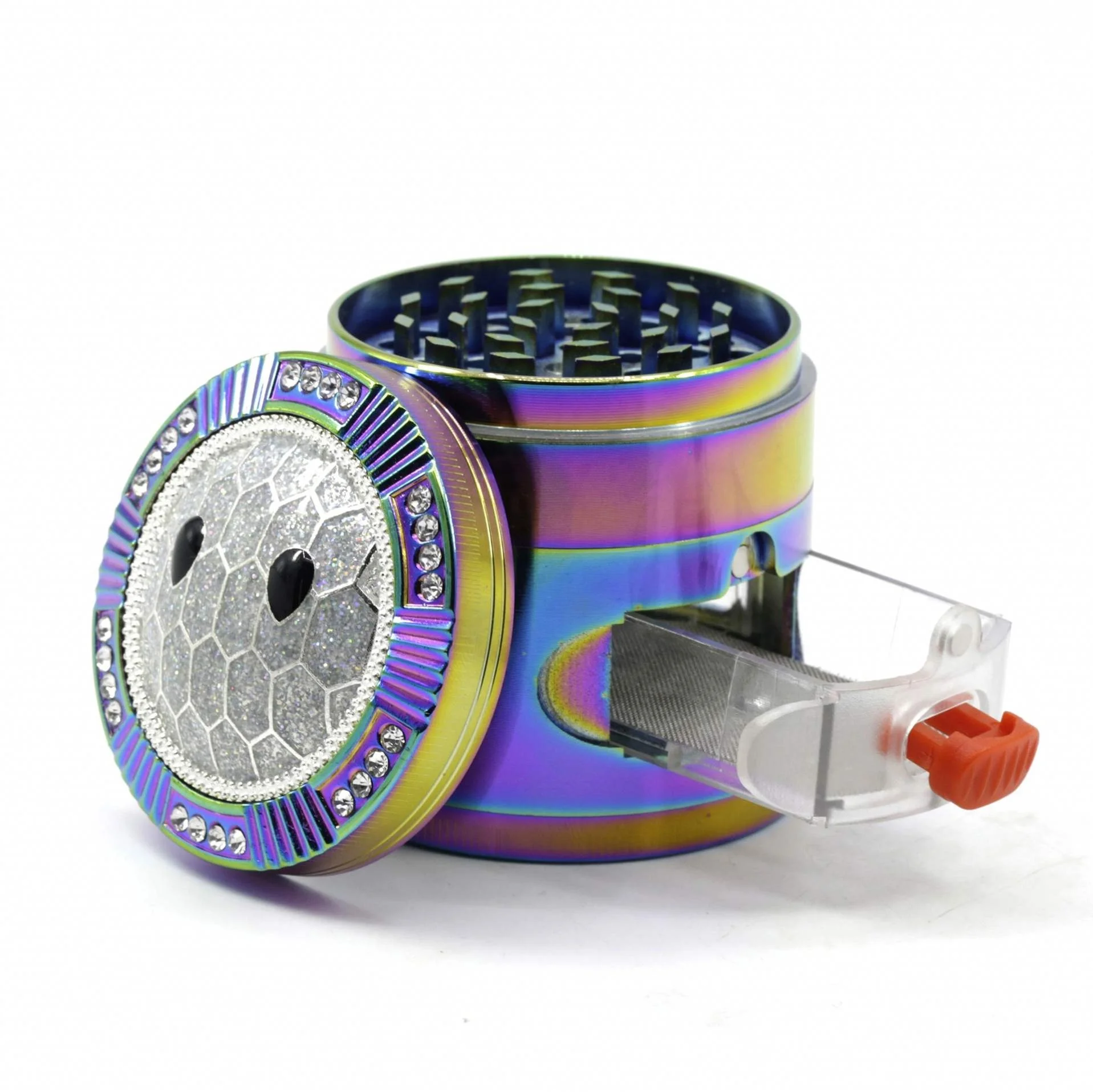 

Diamond Diameter  Tobacco Grinder With Drawer Tortoise Shell Side Window 4 Part Dry Herb Grinder, Picture