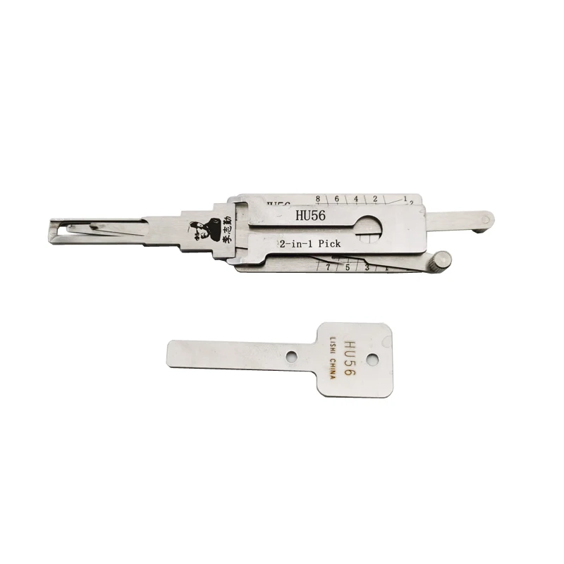 

Lishi HU56 2 in 1 Car Door Lock Pick Decoder Unlock Tool, Silver