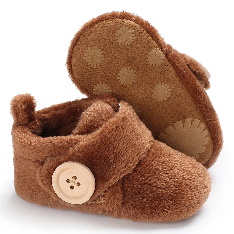 
Amazon hot soft fleece cotton 10 colors warm snow prewalk infant winter baby booties 