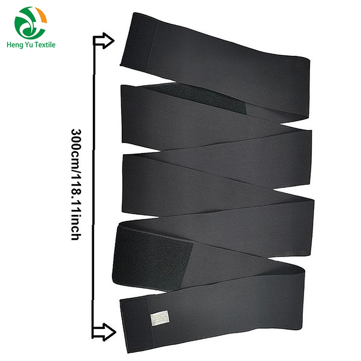 

Adjustable elastic Wrap Waist Trainer Tape Sweat Shaper Belt, Black