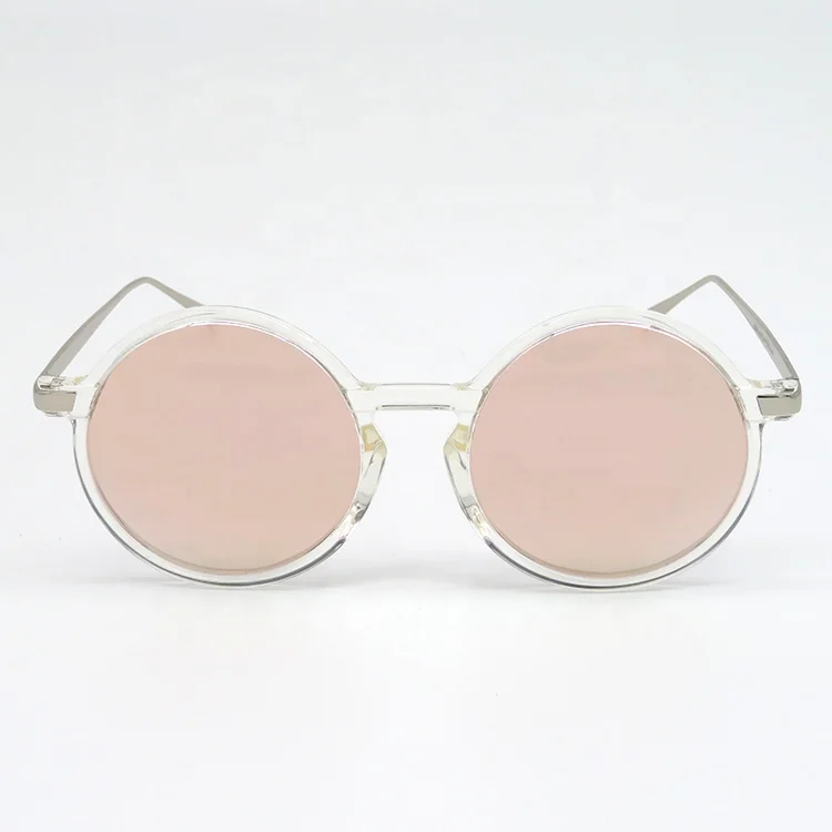 

Fashion TR90 Transparent Crystal Frame Round Eyeglasses UV400 Ce Retro Steampunk Sunglasses Women, Transparent crystal or custom colors