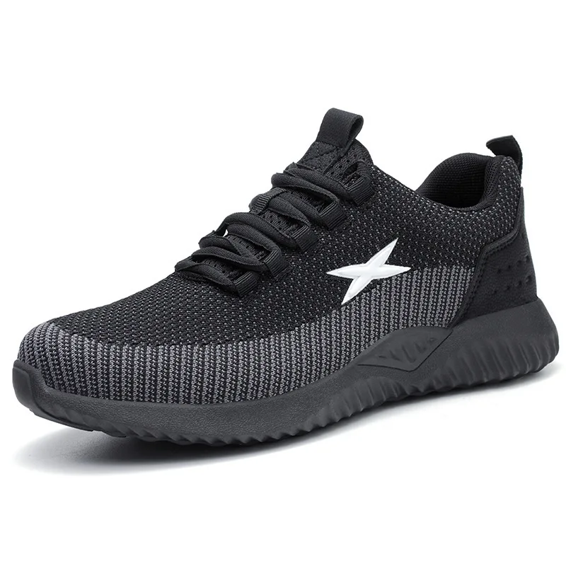 

Shoes manufacturer's summer breathable anti-smashing anti-stabbing safety shoes anti-slip, Black or any you want